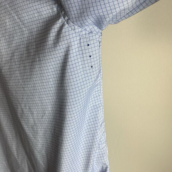 MINISTRY OF SUPPLY Mens Blue Check Button Long Sleeve Shirt Size S Performance - Picture 8 of 11